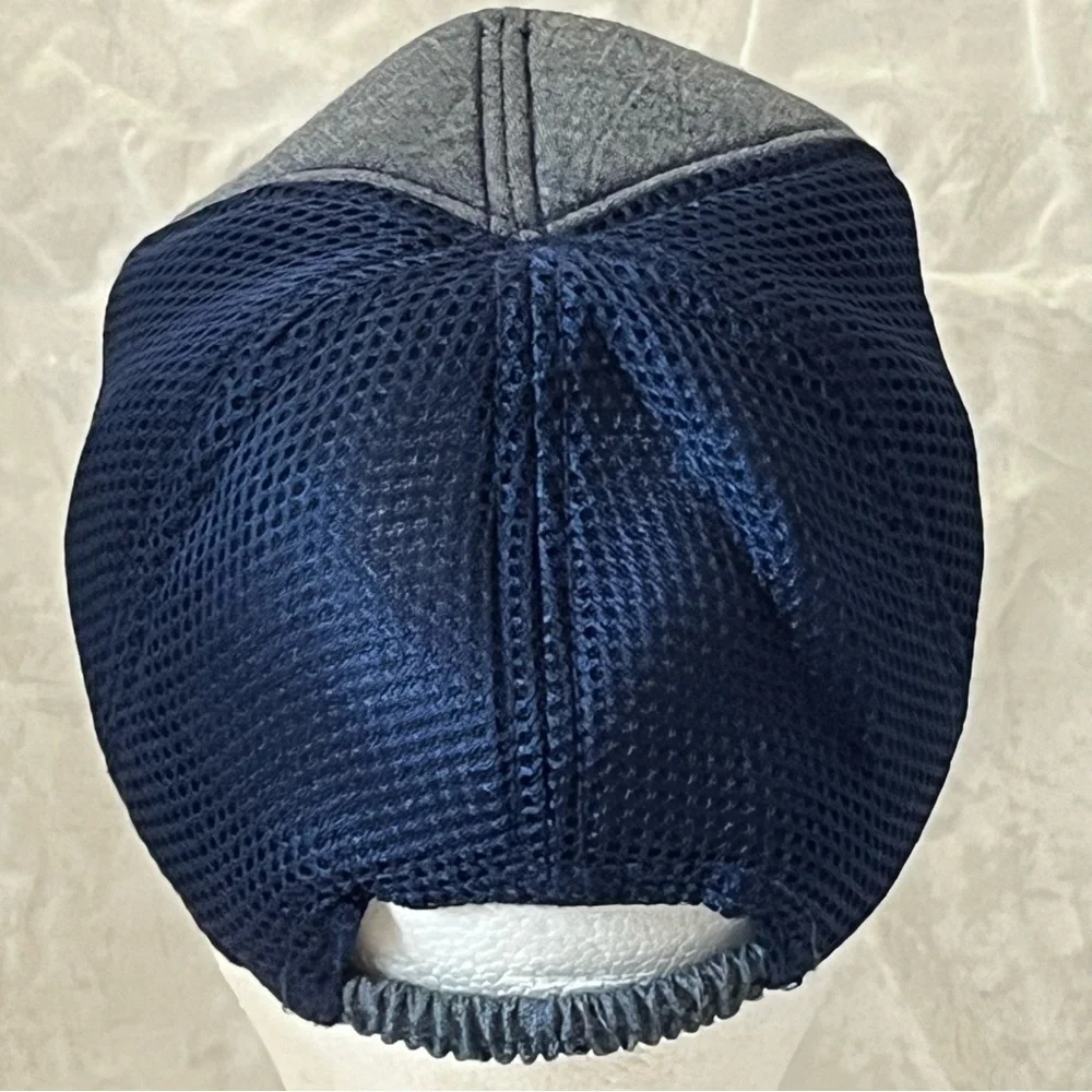 Youth Adjustable Gray and Black Cap with Shark Logo